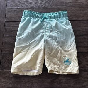 Old Navy boys 4T swim trunks Green Yellow Swimsuit